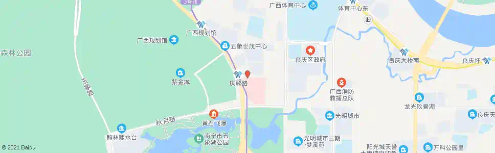 南宁平乐庆歌路口_公交站地图_南宁公交_妙搜公交查询2025
