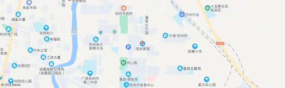 钦州悉尼阳光_公交站地图_钦州公交_妙搜公交查询2025