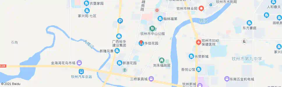 钦州华信商城_公交站地图_钦州公交_妙搜公交查询2025
