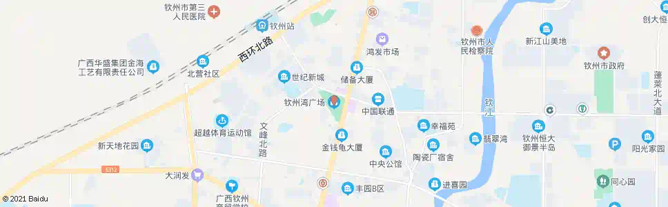 钦州钦州湾广场_公交站地图_钦州公交_妙搜公交查询2025