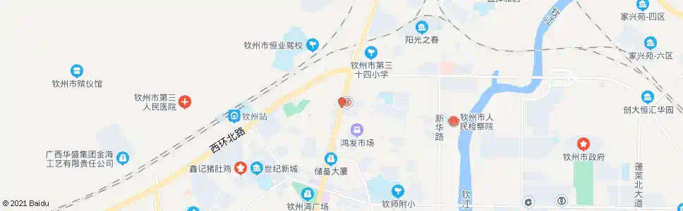 钦州银河路口_公交站地图_钦州公交_妙搜公交查询2025