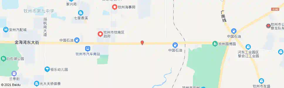 钦州金海湾安州路口_公交站地图_钦州公交_妙搜公交查询2025