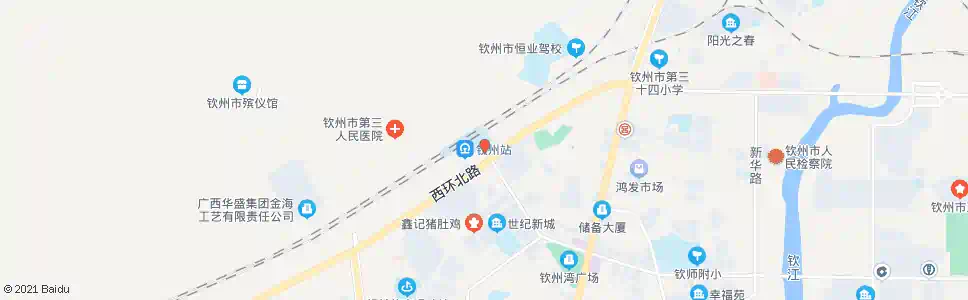 钦州火车西站职工生活区_公交站地图_钦州公交_妙搜公交查询2025