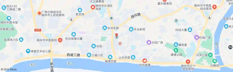 梧州政府广场_公交站地图_梧州公交_妙搜公交查询2025