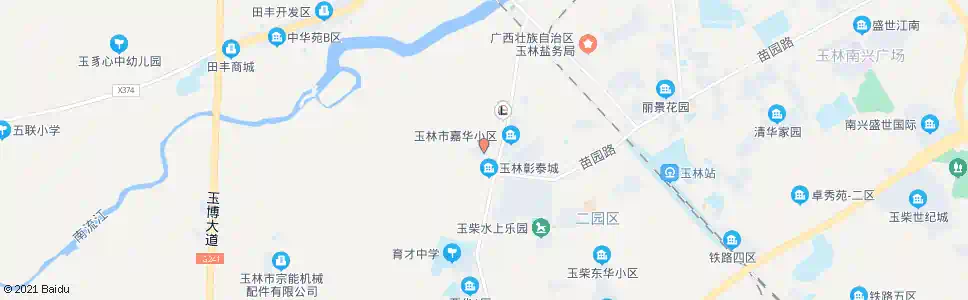 玉林光明路口_公交站地图_玉林公交_妙搜公交查询2025