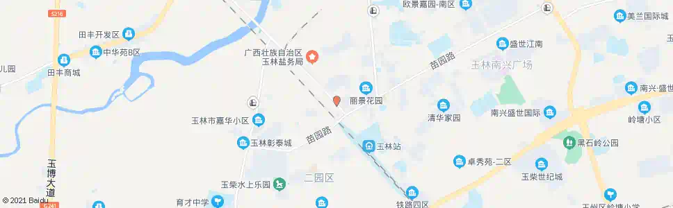 玉林苗园路口_公交站地图_玉林公交_妙搜公交查询2025