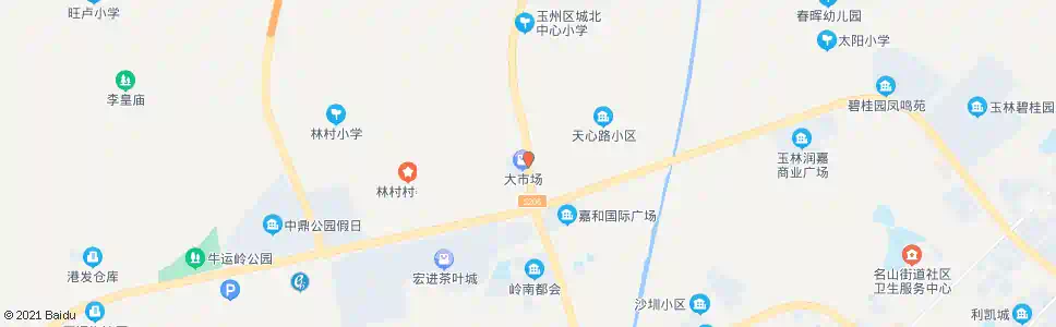 玉林大市场_公交站地图_玉林公交_妙搜公交查询2025
