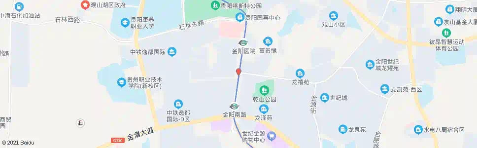 贵阳龙泉苑街口_公交站地图_贵阳公交_妙搜公交查询2025