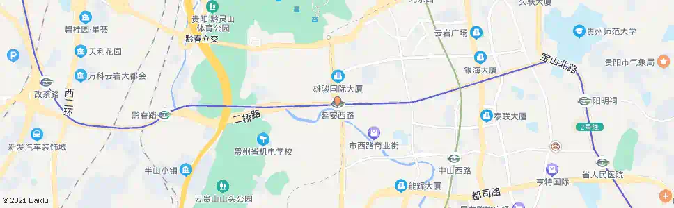 贵阳延安西路_公交站地图_贵阳公交_妙搜公交查询2025
