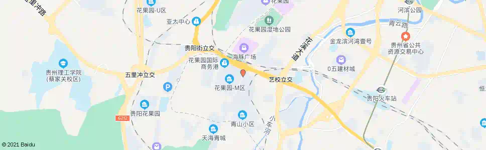 贵阳花果园大街(西)_公交站地图_贵阳公交_妙搜公交查询2025
