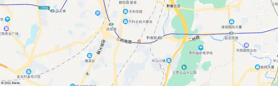 贵阳三桥北路口_公交站地图_贵阳公交_妙搜公交查询2025