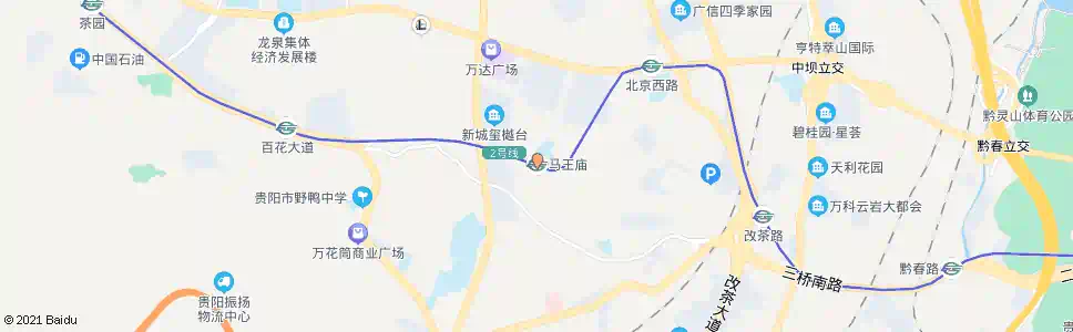 贵阳马王庙_公交站地图_贵阳公交_妙搜公交查询2025