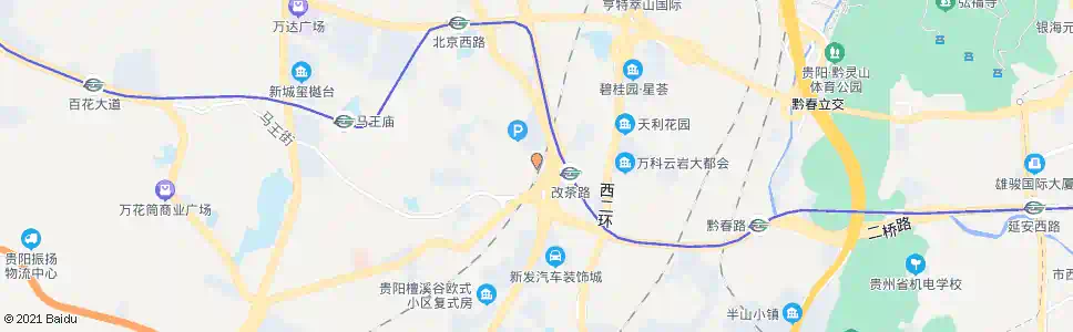 贵阳三桥立交桥_公交站地图_贵阳公交_妙搜公交查询2025