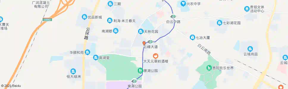 贵阳白云区政府_公交站地图_贵阳公交_妙搜公交查询2025