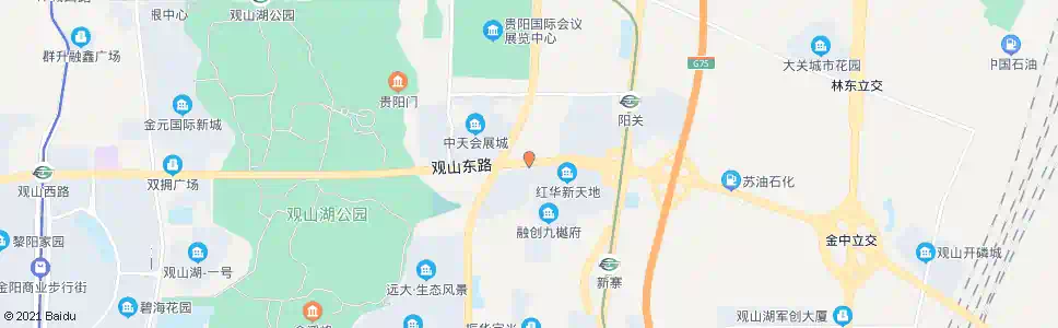 贵阳阳关立交桥_公交站地图_贵阳公交_妙搜公交查询2025