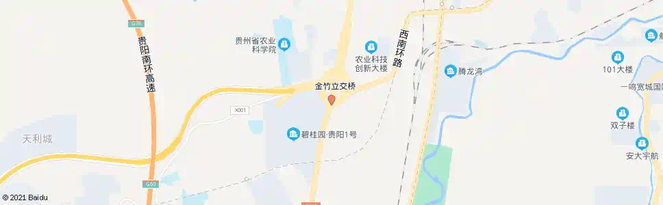 贵阳金竹立交桥_公交站地图_贵阳公交_妙搜公交查询2025