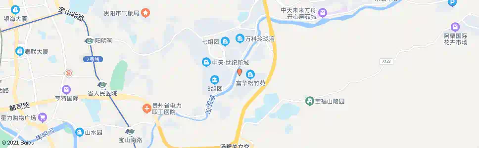 贵阳富华松竹苑_公交站地图_贵阳公交_妙搜公交查询2025