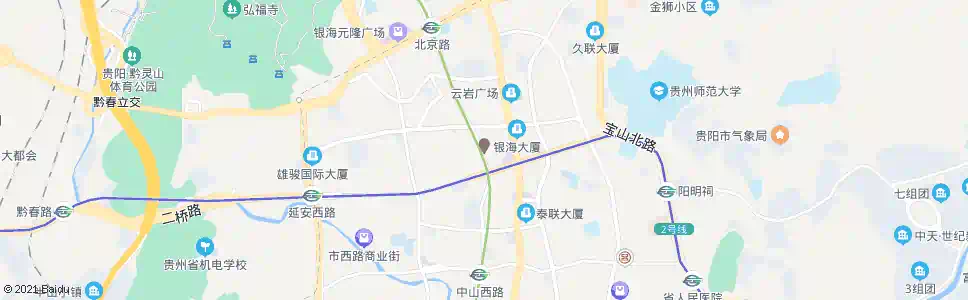贵阳黔灵西路口_公交站地图_贵阳公交_妙搜公交查询2025