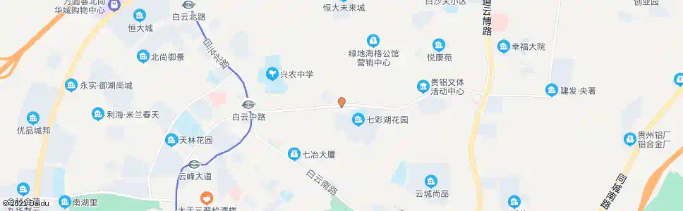 贵阳白云二小_公交站地图_贵阳公交_妙搜公交查询2025