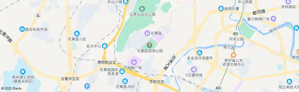 贵阳花果园湿地公园_公交站地图_贵阳公交_妙搜公交查询2025