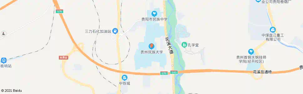 贵阳民族大学_公交站地图_贵阳公交_妙搜公交查询2025