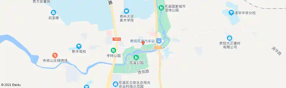 贵阳花溪(溪北路)_公交站地图_贵阳公交_妙搜公交查询2025