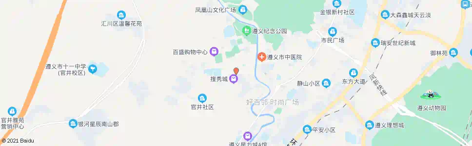 遵义捞沙巷_公交站地图_遵义公交_妙搜公交查询2025