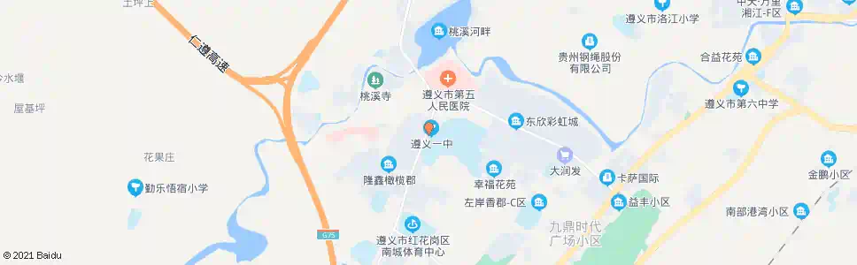遵义田家炳中学_公交站地图_遵义公交_妙搜公交查询2025
