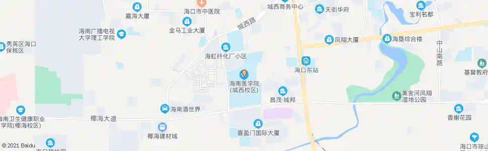 海口热带农业科学院(海南医学院城西校区)_公交站地图_海口公交_妙搜公交查询2025