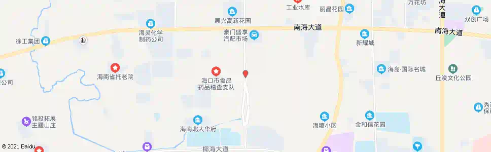 海口药谷二横路口_公交站地图_海口公交_妙搜公交查询2025