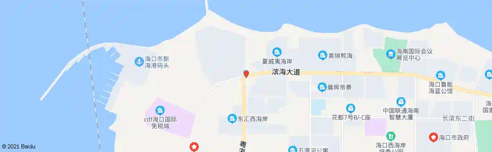 海口西海瑞园(火车站路口)_公交站地图_海口公交_妙搜公交查询2025