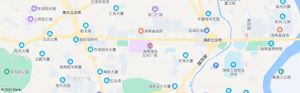 海口省政务中心(日月广场北)_公交站地图_海口公交_妙搜公交查询2025