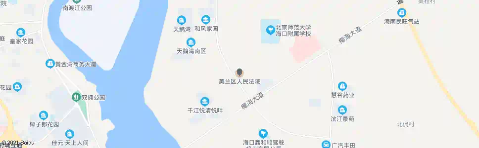 海口美兰区法院_公交站地图_海口公交_妙搜公交查询2025