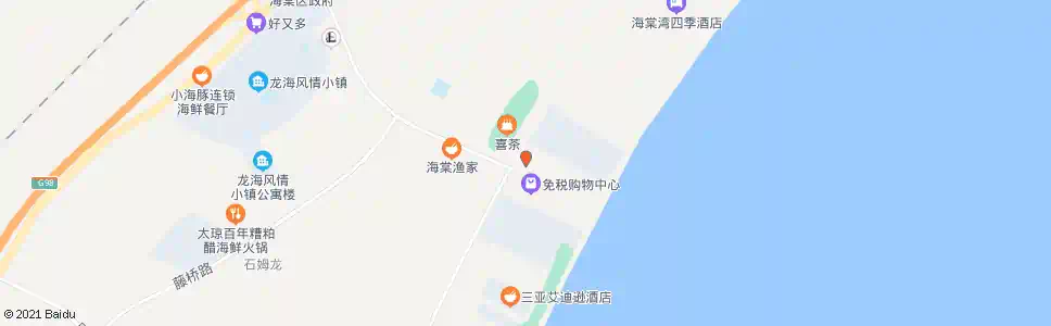 三亚海棠湾免税广场_公交站地图_三亚公交_妙搜公交查询2025