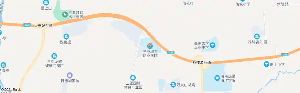三亚三亚市城市职业学院_公交站地图_三亚公交_妙搜公交查询2025