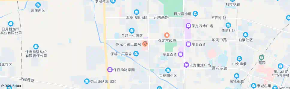 保定市二医院_公交站地图_保定公交_妙搜公交查询2025