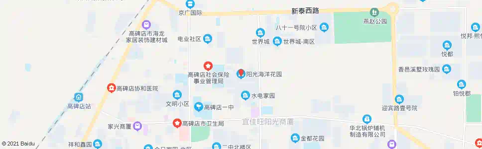 保定阳光海洋花园_公交站地图_保定公交_妙搜公交查询2025