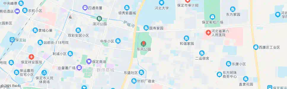 保定东风公园(东风路)_公交站地图_保定公交_妙搜公交查询2025