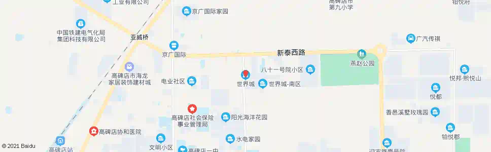 保定世界城_公交站地图_保定公交_妙搜公交查询2025