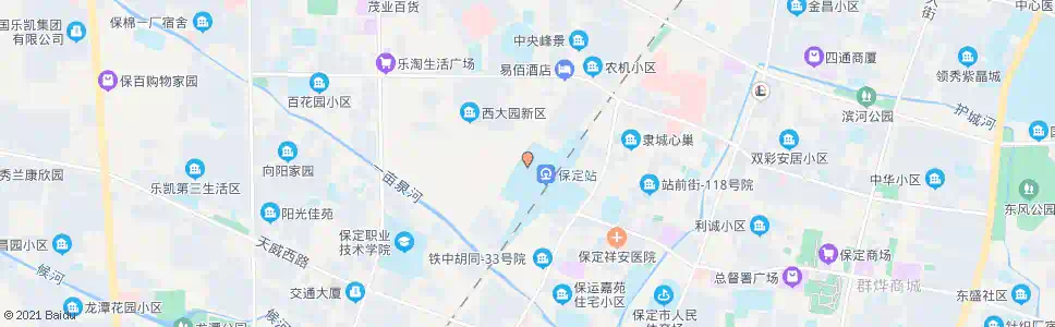 保定火车站西广场北(百花影院)_公交站地图_保定公交_妙搜公交查询2025