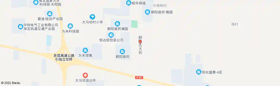 保定朝阳首府_公交站地图_保定公交_妙搜公交查询2025