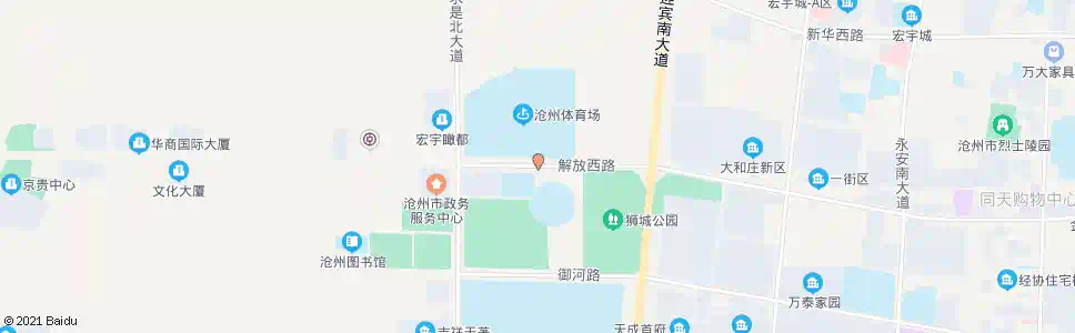 沧州沧州体育馆_公交站地图_沧州公交_妙搜公交查询2025