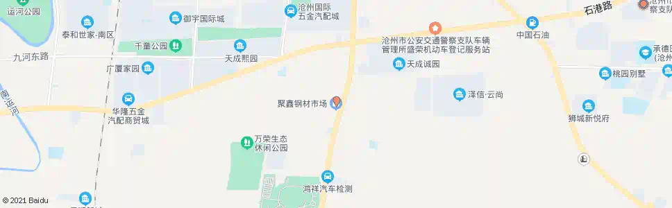 沧州聚鑫钢材市场_公交站地图_沧州公交_妙搜公交查询2025