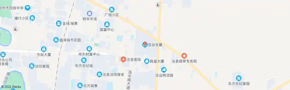 沧州百合世家_公交站地图_沧州公交_妙搜公交查询2025