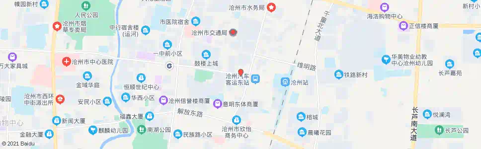 沧州建设大街路口_公交站地图_沧州公交_妙搜公交查询2025