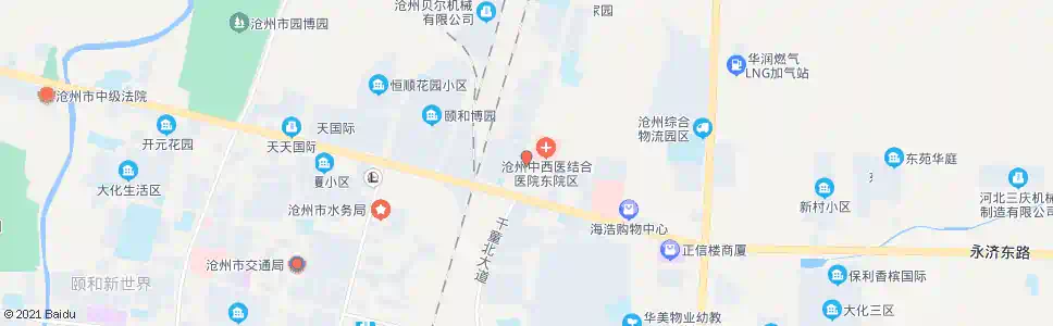 沧州二医院东院区_公交站地图_沧州公交_妙搜公交查询2025