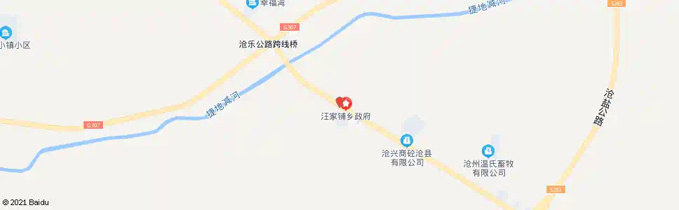 沧州汪家铺乡政府_公交站地图_沧州公交_妙搜公交查询2025