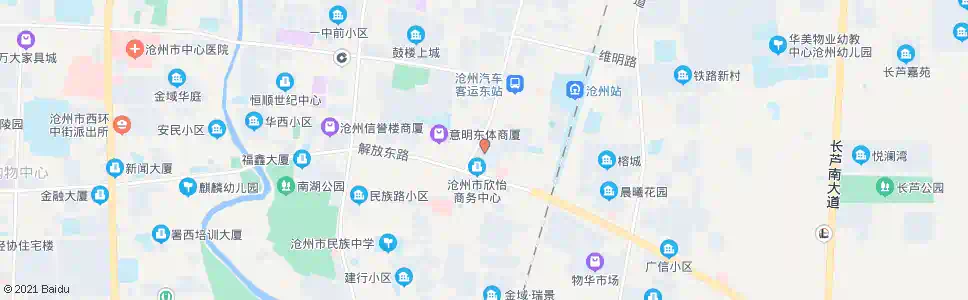 沧州欣怡小区_公交站地图_沧州公交_妙搜公交查询2025