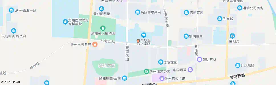 沧州职技学院南门_公交站地图_沧州公交_妙搜公交查询2025
