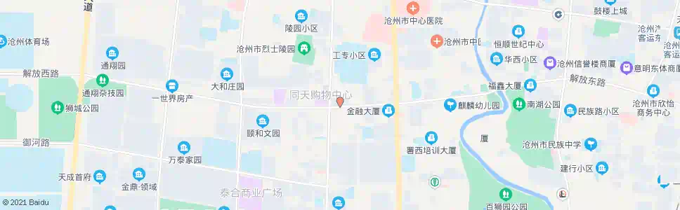 沧州人民公园东_公交站地图_沧州公交_妙搜公交查询2025